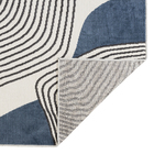 Tapete Retangular 1.00X1.50m Tapetes São Carlos Abstrato Pampulha Azul