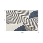 Tapete Retangular 1.00X1.50m Tapetes São Carlos Abstrato Pampulha Azul