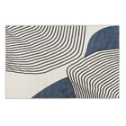 Tapete Retangular 1.00X1.50m Tapetes São Carlos Abstrato Pampulha Azul