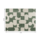 Tapete Retangular 2,00x1,50m Tapetes São Carlos Abstrato Athos Verde