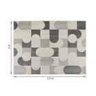 Tapete Retangular 2,00X2,50m Tapetes São Carlos Abstrato Athos Cinza