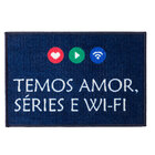 Tapete Retangular Bem Vindo Amor Séries Wi-fi 60cm X 40cm - A