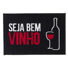 Tapete Retangular Bem Vindo Seja Bem Vinho 60cm X 40cm - Anti