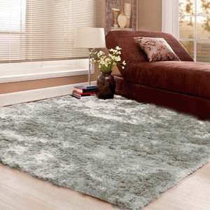 tapete retangular felpudo charme casa dona 100x150cm cinza
