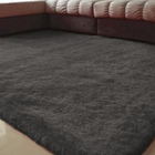 Tapete Retangular Felpudo Para Quarto E Sala 100x140 Cinza Ca