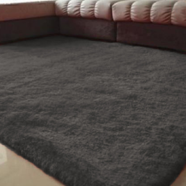 Tapete Retangular Felpudo Para Quarto E Sala 100x140 Cinza Ca