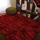 Tapete Retangular Felpudo Para Quarto E Sala 100x140 Vermelho