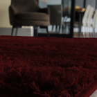 Tapete Retangular Felpudo Para Quarto E Sala 200x140 Vermelho