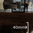 Tapete Retangular Felpudo Para Quarto E Sala 200x240 Marrom C