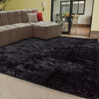 Tapete Retangular Felpudo Para Quarto E Sala 200x240 Preto Ca