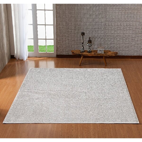Tapete Retangular Liso 100x140cm São Francisco Niazitex Prata