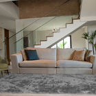 Tapete Retangular Peludo Para Quarto E Sala 200x140 Cinza Cas