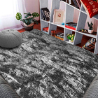 Tapete Retangular Peludo Para Quarto E Sala 200x140 Cinza Cas