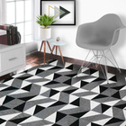 Tapete Roma Sala Quarto Antiderrapante Geométrico 132x200cm P