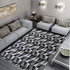 Tapete Roma Sala Quarto Antiderrapante Geométrico 132x300cm P