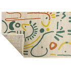 Tapete Safari Abstrato Retangular de Polipropileno Multicolorido Áreas Internas 1,00x1,50m