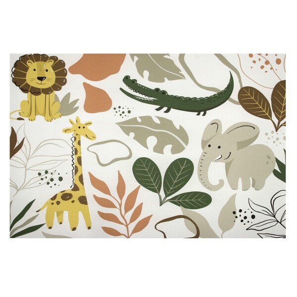 Tapete Retangular Safari PVC Multicolorido Áreas Internas e Externas 1,20x1,80m Kapazi