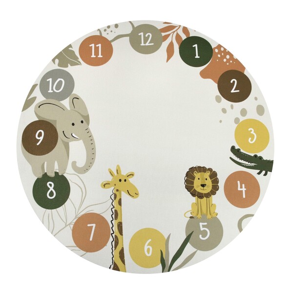 Tapete Redondo Safari PVC Multicolorido Áreas Internas e Externas 1m Kapazi