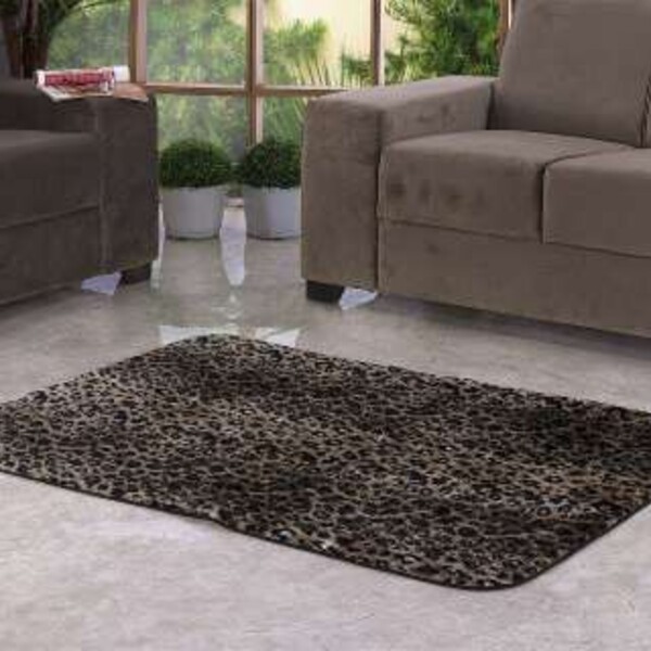 Tapete Safari Sala/quarto 0,50 Cm X 0,70 Cm - Onça