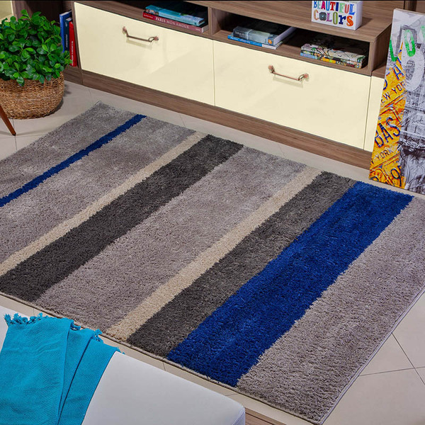 Tapete Sala 1 50x2 00 Antider Minerio/azul 02 Classic Design