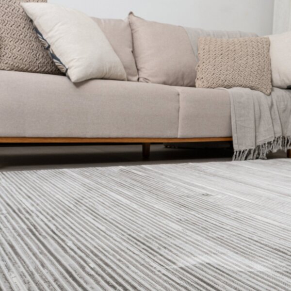 Tapete Sala 250x350 Veneza Listras 461 Cinza