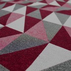 Tapete Sala Antiderrapante Jacquard Dublin 1,32x2,5m Bordo