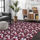 Tapete Sala Antiderrapante Jacquard Dublin 1,32x2,5m Bordo