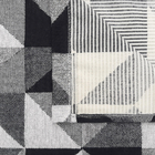 Tapete Sala Antiderrapante Jacquard Moderno 132x250cm Preto C