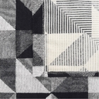 Tapete Sala Antiderrapante Jacquard Moderno 132x250cm Preto C