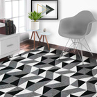 Tapete Sala Antiderrapante Jersey Duplo Moderno 132x200cm Pre