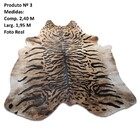 Tapete Sala Couro Inteiro Animal Print Tigre