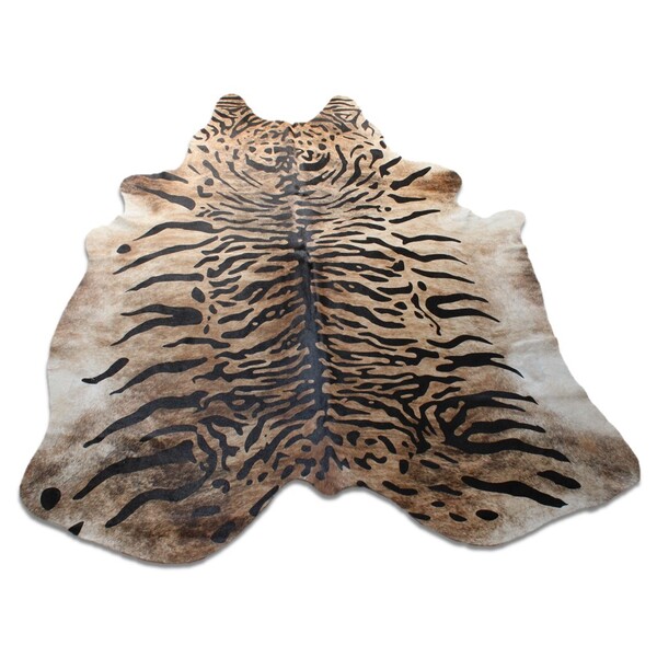 Tapete Sala Couro Inteiro Animal Print Tigre