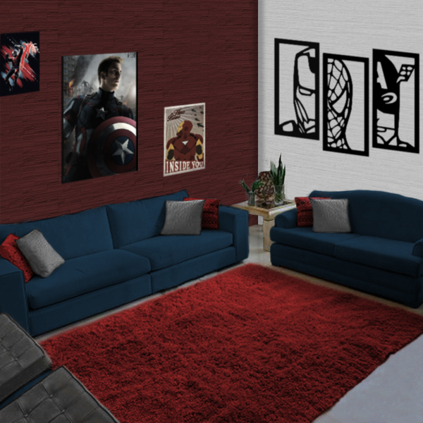 Tapete Sala E Quarto Peludo Hero Casu 240x200cm Vermelho