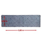 Tapete Sala Egípcio Antiderrapante - 60x200cm - Cinza