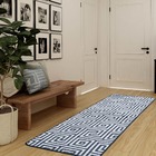 Tapete Sala Egípcio Antiderrapante - 60x200cm - Cinza