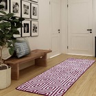 Tapete Sala Egípcio Antiderrapante - 60x200cm - Vermelho