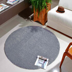 Tapete Sala Esc. 1 50 Redondo Antider. Cinza Classic