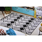 Tapete Sala Esc. 2 00x2 50 Antiderrapante Preto/ Cinza A-118