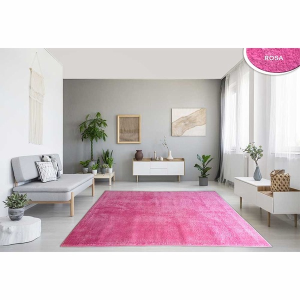 Tapete Sala Escrit. Quarto Macio Apolo Soft 1 50 X 2 00 - Rosa