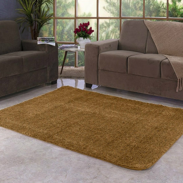 Tapete Sala Escritório 1 00x1 50 M Macio Apolo Soft Caramelo