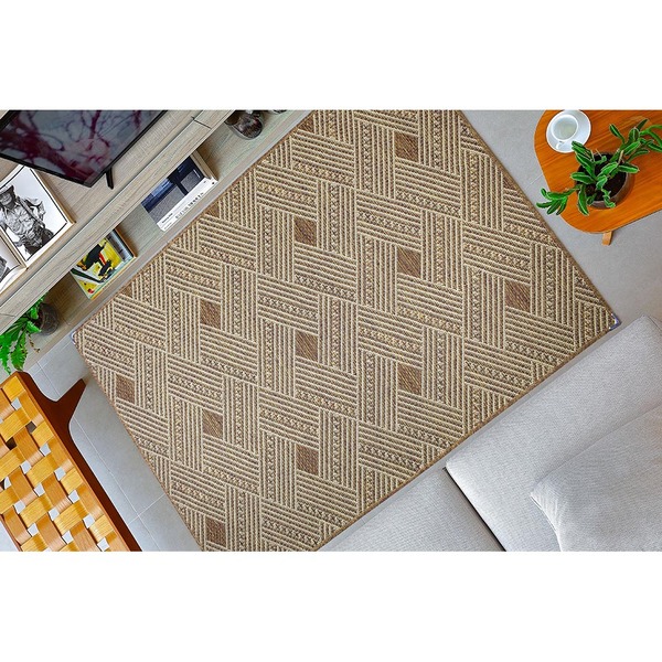 Tapete Sala Escritório Antiderrapante Sisal 1mx1 5m - Sisal S