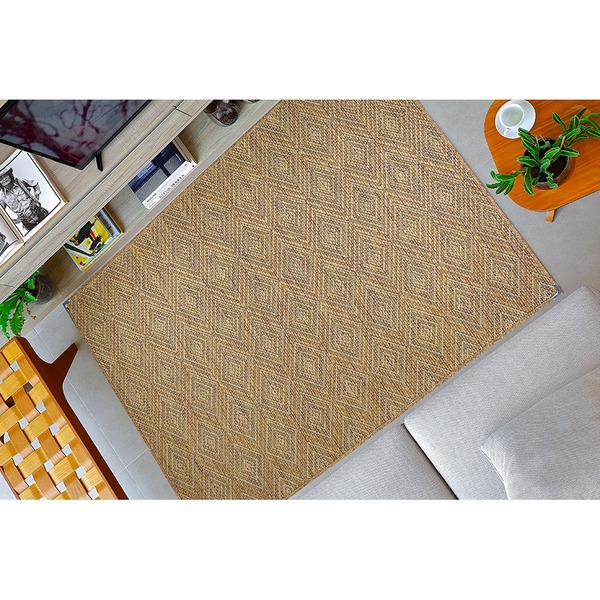 Tapete Sala Escritório Antiderrapante Sisal 1mx1 5m - Sisal S