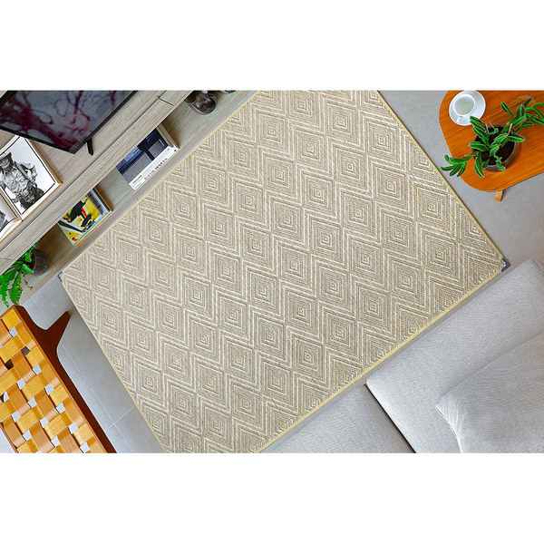 Tapete Sala Escritório Antiderrapante Sisal 2mx3m - Sisal S-5