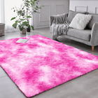 Tapete Sala Felpudo Peludo Mesclado Rosa 200 X 200 Cm