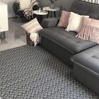 Tapete Sala Geométrico Missoni Preto/bege 135x200cm Antiderra