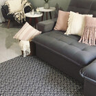 Tapete Sala Geométrico Missoni Preto/bege 135x200cm Antiderra