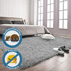 Tapete Sala Peludo 1mx1,5m Quarto Felpudo Cinza Casen