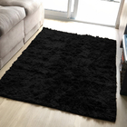 Tapete Sala Peludo Retangular 100x140cm Casen Preto