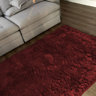 Tapete Sala Peludo Retangular 100x140cm Vermelho Casen