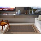 Tapete Sala Quar. Econature Moldura 1 50x2 00 Bege Chumbo-77